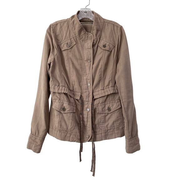 Daughters of the liberation Military Anorak Utility Cargo Jacket 8 Cotton Linen - Picture 2 of 11